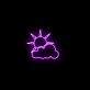 Sonne und Wolke LED-Neonschild Wohnzimmer Kinderzimmer