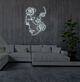 Gesicht mit Rosen LED-Neonschild Wohnzimmer Studio