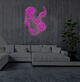 Gesicht mit Rosen LED-Neonschild Wohnzimmer Studio