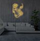 Gesicht mit Rosen LED-Neonschild Wohnzimmer Studio