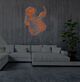 Gesicht mit Rosen LED-Neonschild Wohnzimmer Studio