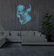 Gesicht mit Rosen LED-Neonschild Wohnzimmer Studio