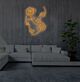 Gesicht mit Rosen LED-Neonschild Wohnzimmer Studio