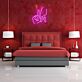 Hand mit Lippen Geste LED-Neonschild Schlafzimmer