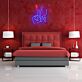 Hand mit Lippen Geste LED-Neonschild Schlafzimmer