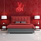 Hand mit Lippen Geste LED-Neonschild Schlafzimmer