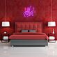 Hand mit Lippen Geste LED-Neonschild Schlafzimmer