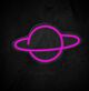 Planet mit Ring LED-Neonschild Wohnzimmer Kinderzimmer