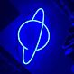 Planet mit Ring LED-Neonschild Wohnzimmer Kinderzimmer