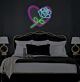 Herz mit Rose LED-Neonschild Wohnzimmer Schlafzimmer