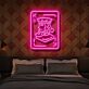 Karo König Spielkarte LED-Neonschild für Schlafzimmer oder Bar