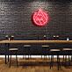 Bergsymbol mit Flamme LED-Neonschild für Bar und Café