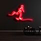 Skateboardfahrer LED-Neonschild Wohnzimmer Jugendzimmer