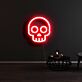 Totenkopf LED-Neonschild für Bar und Gaming Raum