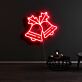 Weihnachtsglocken LED-Neonschild Wohnzimmer Weihnachtsdekoration