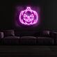 Halloween-Kürbis als LED-Neonschild