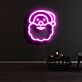Weihnachtsmannkopf LED-Neonschild Wohnzimmer Weihnachtsdekoration