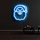 Weihnachtsmannkopf LED-Neonschild Wohnzimmer Weihnachtsdekoration