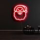 Weihnachtsmannkopf LED-Neonschild Wohnzimmer Weihnachtsdekoration
