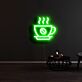 Kaffeetasse mit Dampf LED-Neonschild für Café oder Küche
