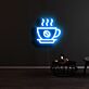 Kaffeetasse mit Dampf LED-Neonschild für Café oder Küche