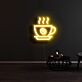 Kaffeetasse mit Dampf LED-Neonschild für Café oder Küche