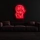 Comicfigur Katze-Roboter LED-Neonschild Wohnzimmer Kinderzimmer
