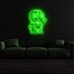 Comicfigur Katze-Roboter LED-Neonschild Wohnzimmer Kinderzimmer