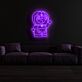 Comicfigur Katze-Roboter LED-Neonschild Wohnzimmer Kinderzimmer
