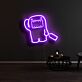 Domo-kun mit Flasche LED-Neonschild