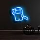 Domo-kun mit Flasche LED-Neonschild