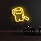 Comicmonster mit Spielcontroller LED-Neonschild Gamingzimmer