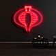 Kobra LED-Neonschild für Wohnzimmer oder Bar