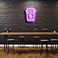 Kaffeebecher mit Bohnen-Symbol LED-Neonschild für Café Bar