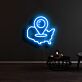 USA Karte mit Standortsymbol LED-Neonschild für Wohnzimmer Büro