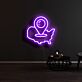 USA Karte mit Standortsymbol LED-Neonschild für Wohnzimmer Büro