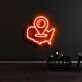 USA Karte mit Standortsymbol LED-Neonschild für Wohnzimmer Büro