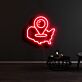 USA Karte mit Standortsymbol LED-Neonschild für Wohnzimmer Büro