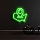USA Karte mit Standortsymbol LED-Neonschild für Wohnzimmer Büro