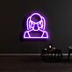 Maske mit Zöpfen LED-Neonschild für Gaming Zimmer
