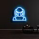 Maske mit Zöpfen LED-Neonschild für Gaming Zimmer