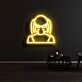 Maske mit Zöpfen LED-Neonschild für Gaming Zimmer