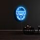 Futuristischer Soldatenhelm LED-Neonschild für Gamingzimmer und Wohnzimmer