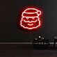 Weihnachtsmannkopf LED-Neonschild Wohnzimmer Weihnachten