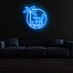 Palme und Strandhaus LED-Neonschild für Wohnzimmer oder Bar