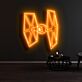 Raumschiff mit Doppelflügeln LED-Neonschild Gamingzimmer Wohnzimmer
