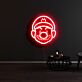Comicfigur mit Mütze LED-Neonschild Gamingzimmer Wohnzimmer