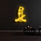 Comicfigur mit Dreizack LED-Neonschild Wohnzimmer Bar