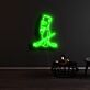 Comicfigur mit Dreizack LED-Neonschild Wohnzimmer Bar