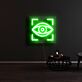 Auge Symbol mit Rahmen LED-Neonschild Wohnzimmer Studio